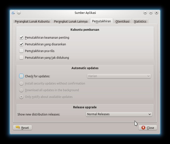 pilih sumber repositori