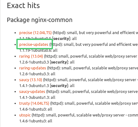 pilih versi ubuntu