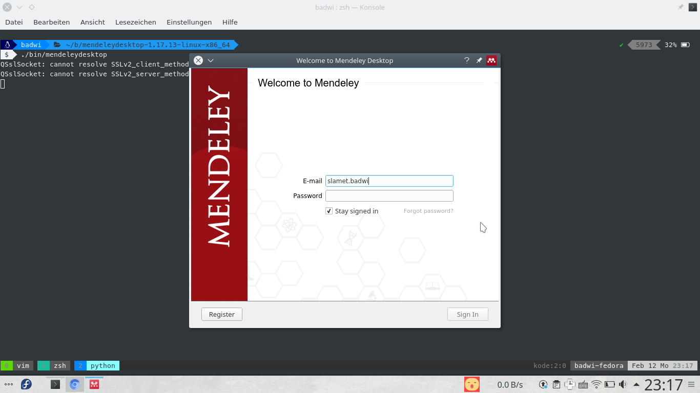 mendeley linux desktop